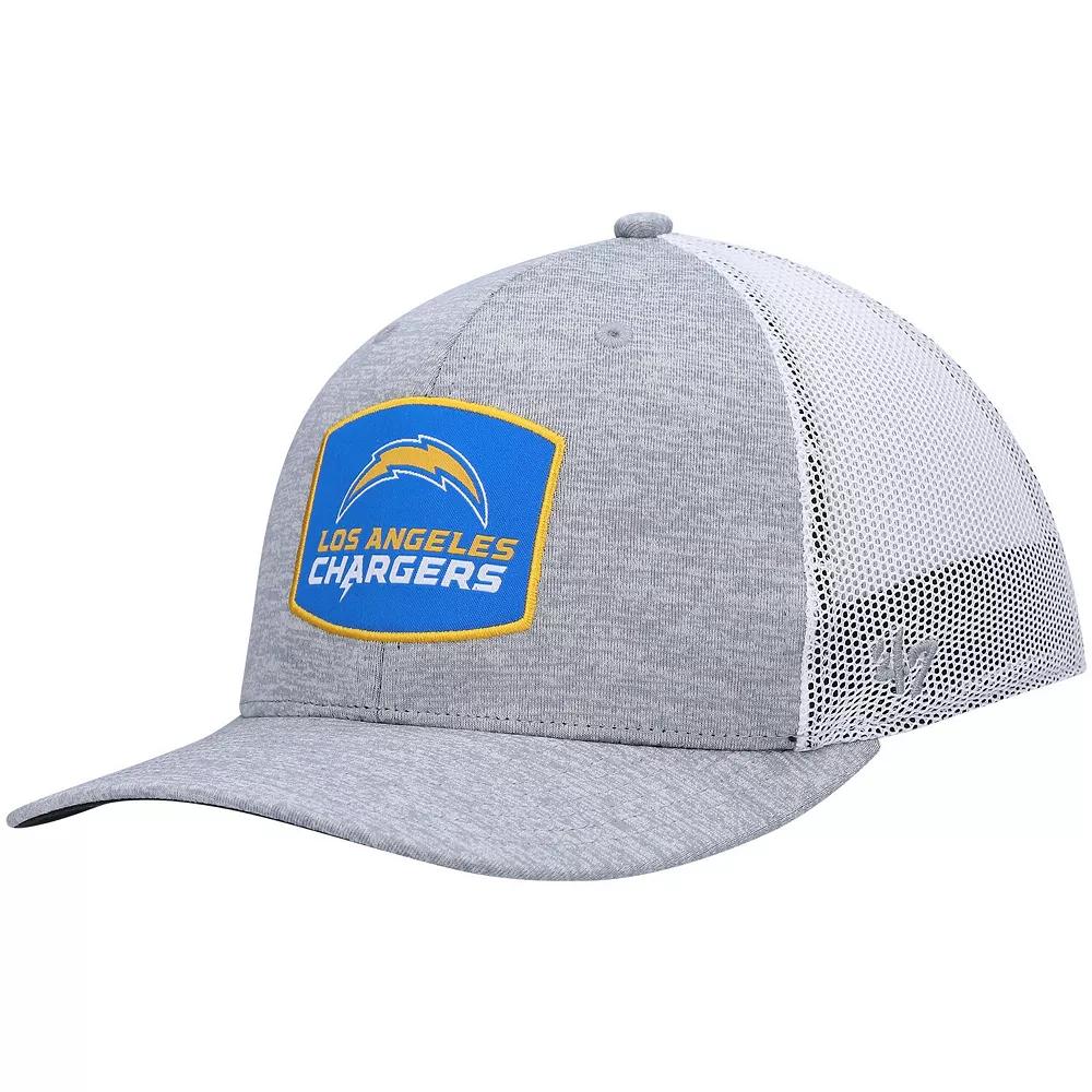 Men's '47 Heathered Gray/White Los Angeles Chargers Motivator Flex Hat, Size: Small/Medium, Grey Product Image