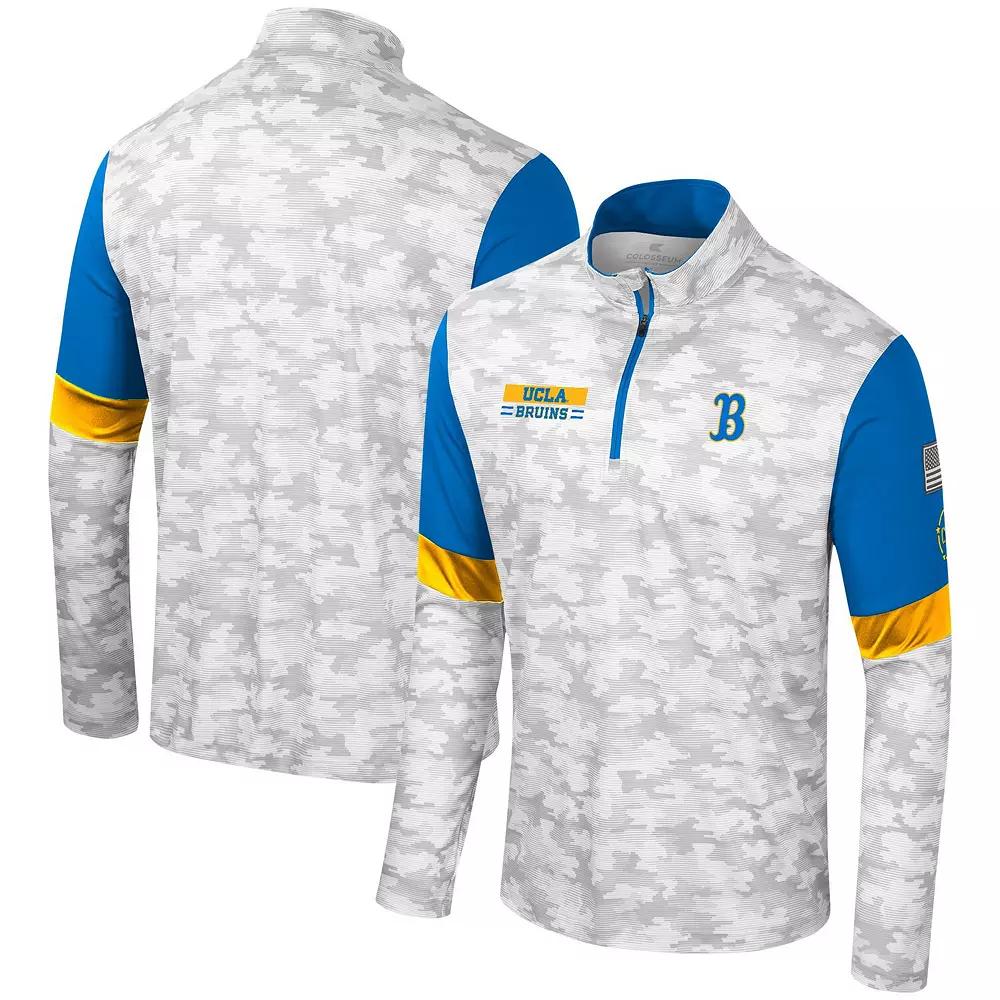 Men's Colosseum Camo UCLA Bruins OHT Military Appreciation Tomahawk Quarter-Zip Windshirt,  Product Image