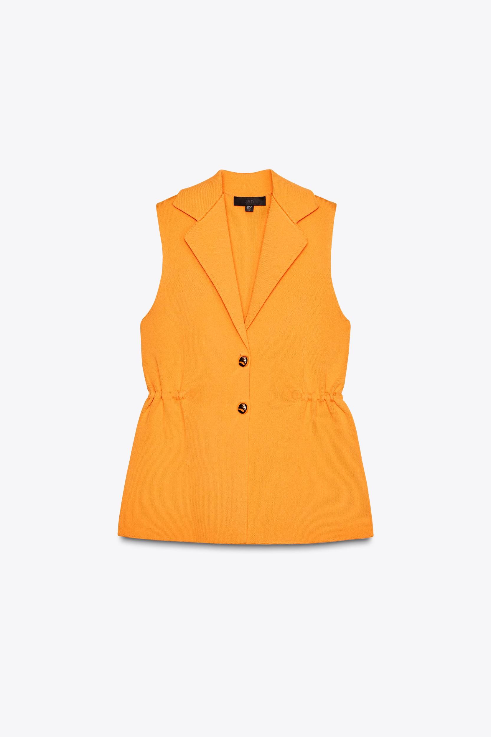 RUFFLED WAIST VEST TOP Product Image