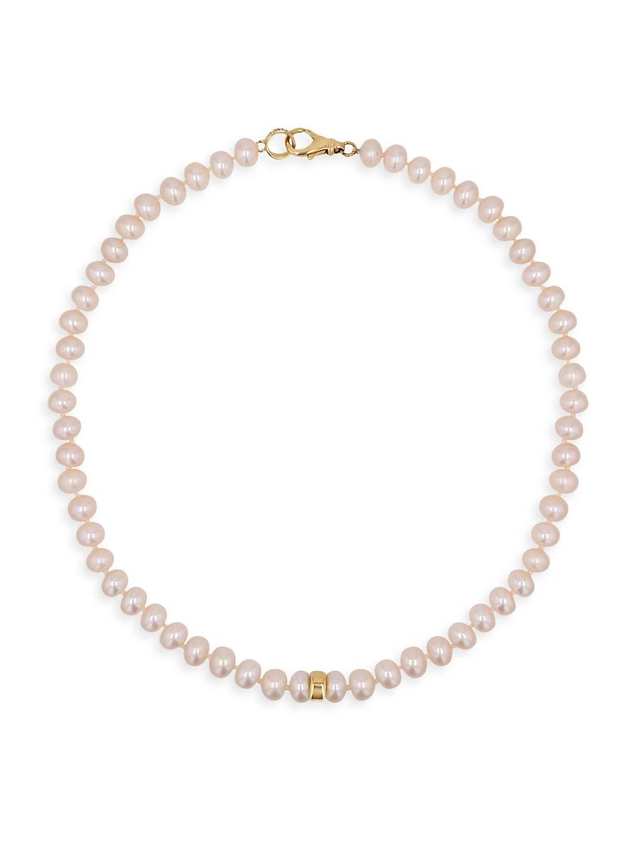 Womens 14K Yellow Gold & Freshwater Pearl Necklace Product Image