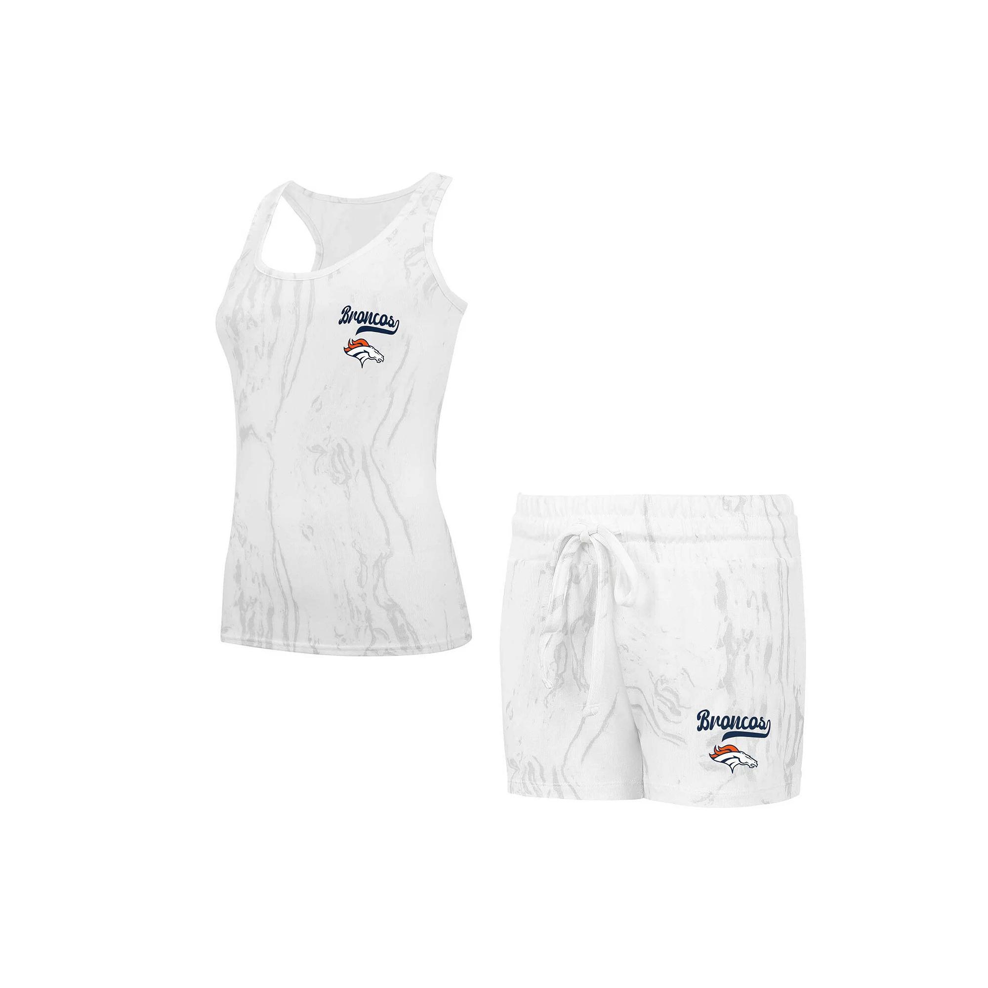 Women's Concepts Sport Denver Broncos Quartz Hacci Knit Tank Top & Shorts Sleep Set,  Product Image