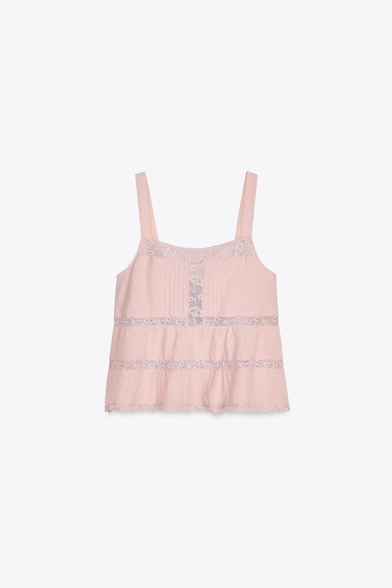 EMBROIDERED STRAPPY CHIFFON TOP Product Image