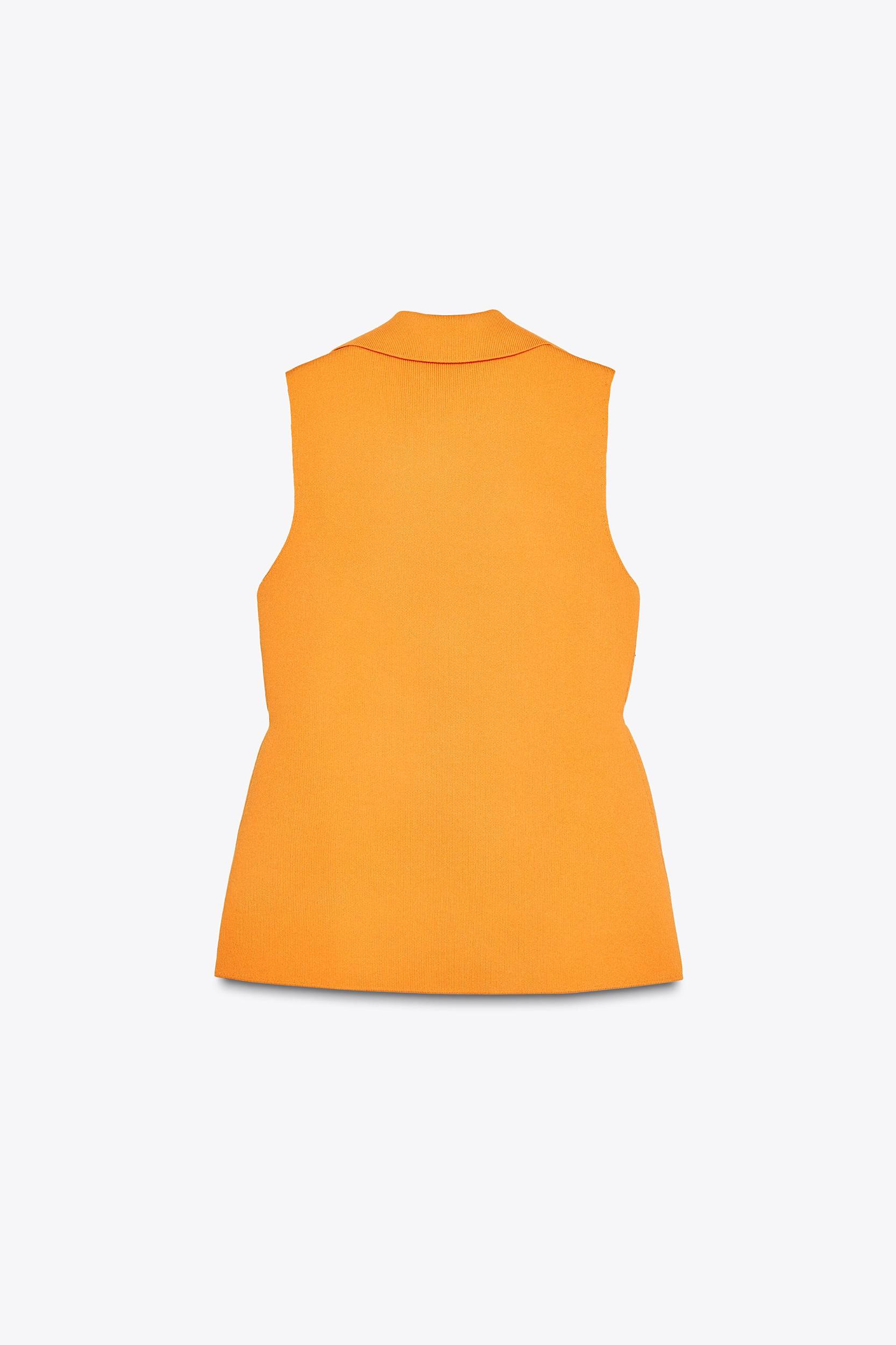RUFFLED WAIST VEST TOP Product Image