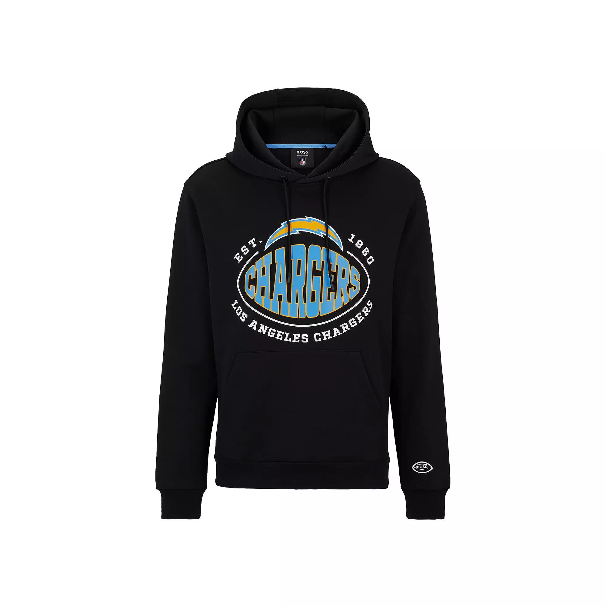 Men's BOSS X NFL  Black Los Angeles Chargers Touchback Pullover Hoodie, Size: Small Product Image