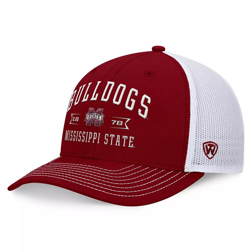 Men's Top of the World Maroon Mississippi State Bulldogs Carson Trucker Adjustable Hat, Mst Red Product Image