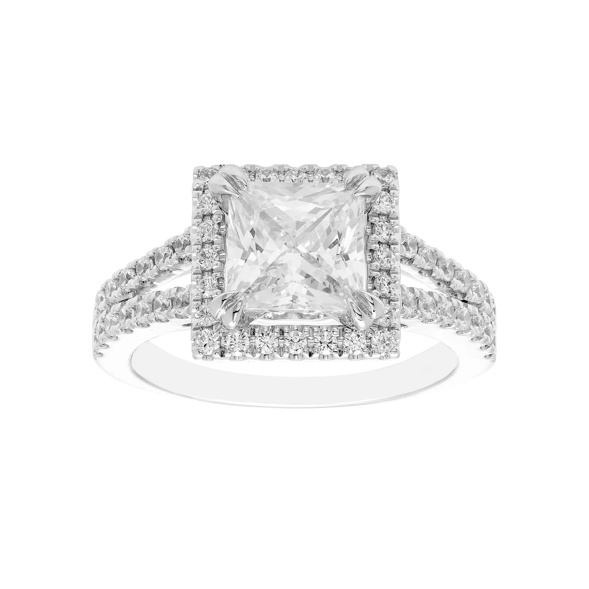 Evergreen Diamonds 14k White Gold 2 1/2 Carat T.W. IGL Certified Round Lab-Grown Diamond Engagement Ring, Women's,  Product Image
