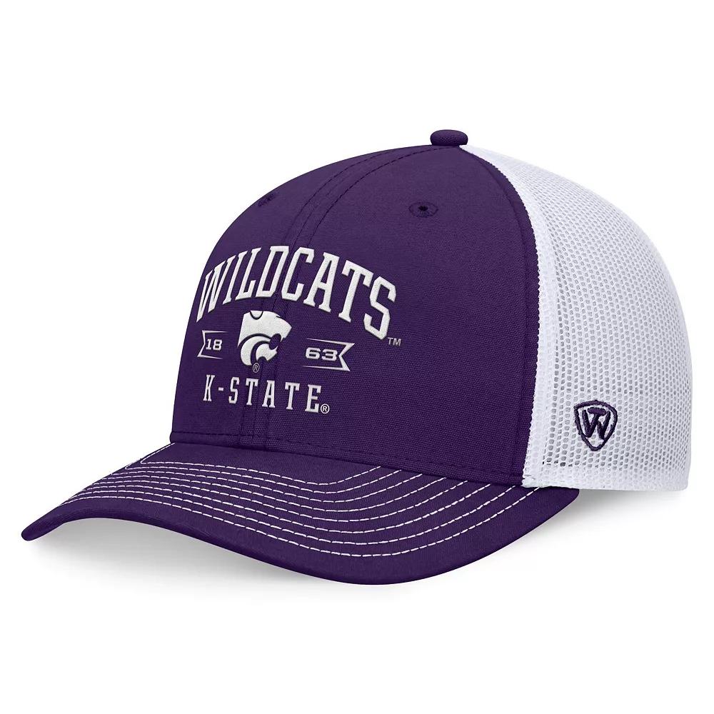 Men's Top of the World Purple Kansas State Wildcats Carson Trucker Adjustable Hat Product Image