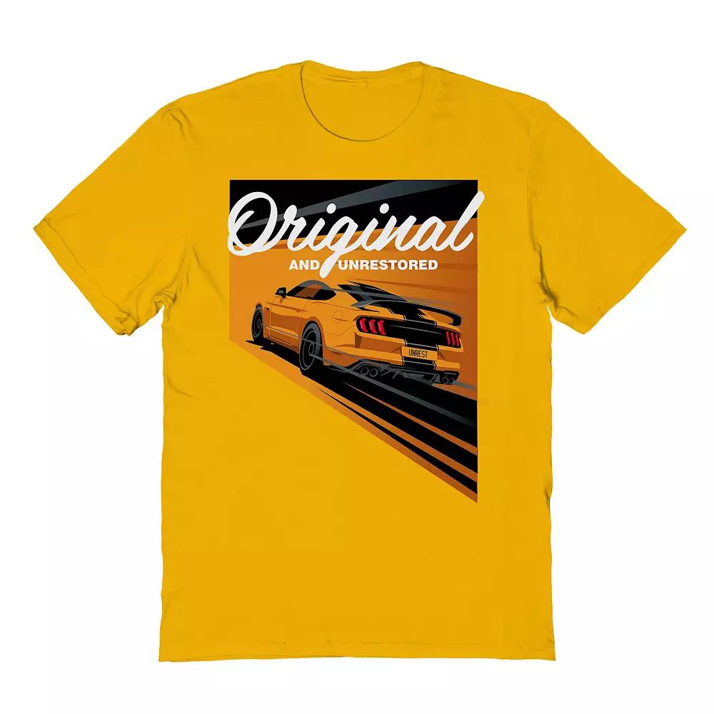 Men's Original & Unrestored Rear Car Graphic Tee, Size: XL, Gold Product Image