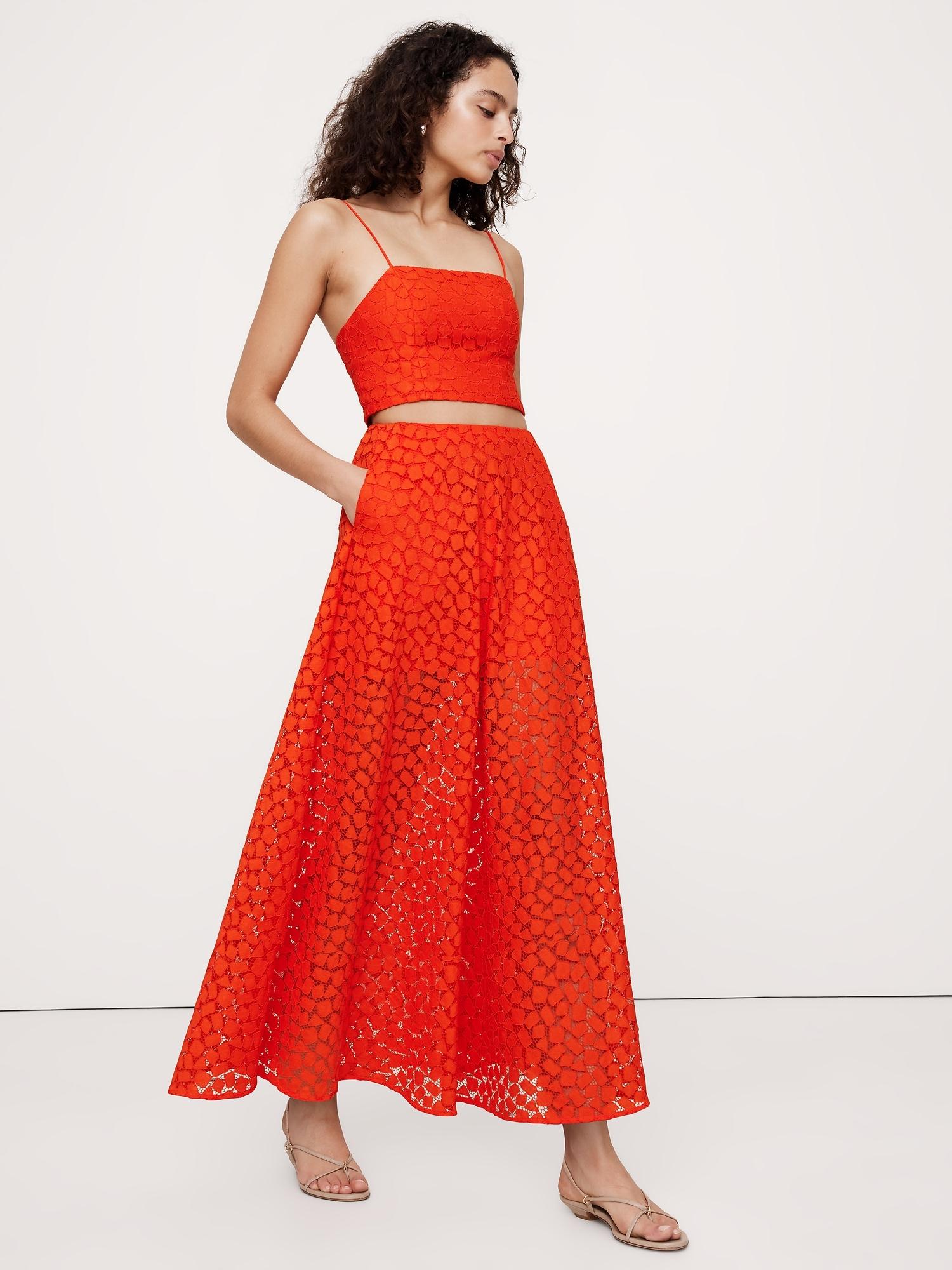 Lace Maxi Skirt Product Image