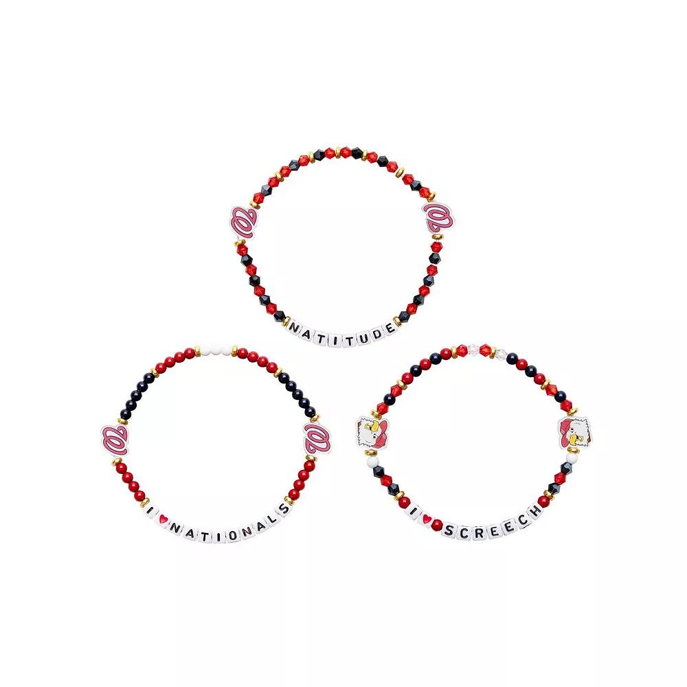 FOCO Washington Nationals 3-Pack Friendship Bracelet Set, Women's, Team Product Image
