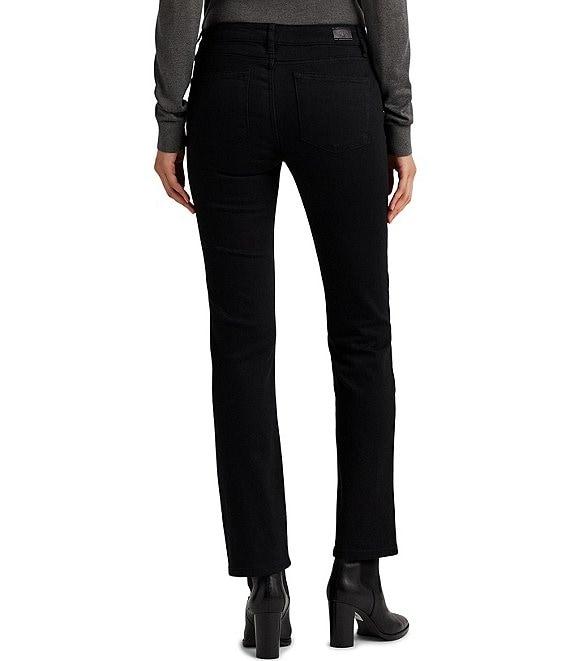 Lauren Ralph Lauren Premier Shape Memory Stretch Denim Straight Leg Ankle Jeans Product Image