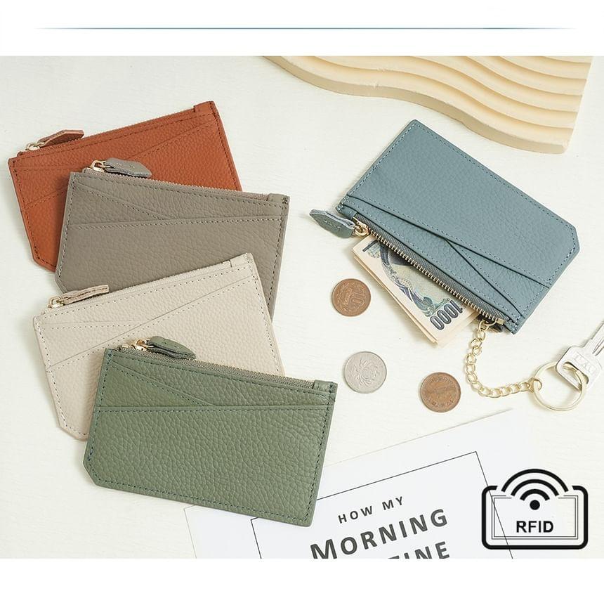 Plain Genuine Leather Card Holder Product Image
