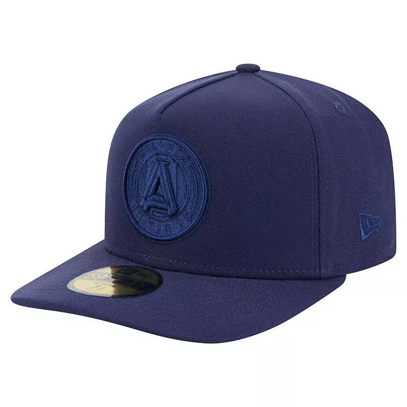 Men's New Era Navy Atlanta United FC Color Pack A-Frame 59FIFTY Fitted Hat,  Product Image