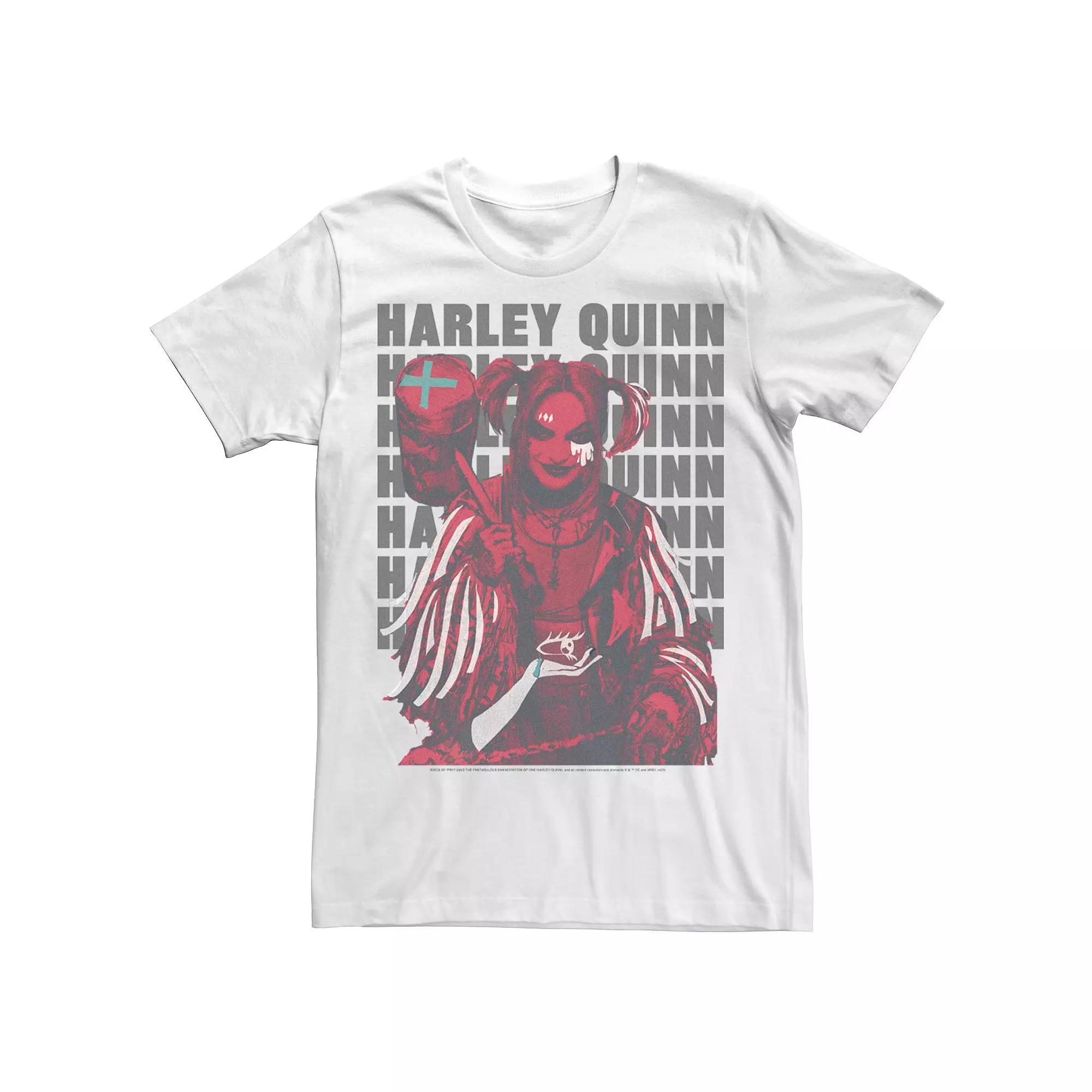 Men's Harley Quinn: Birds of Prey Stacked Text Tee,  Product Image