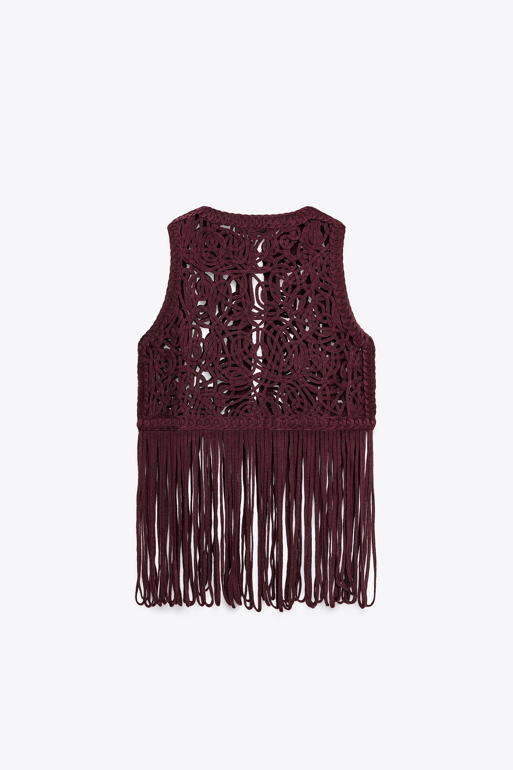 MACRAMÉ FRINGE VEST Product Image