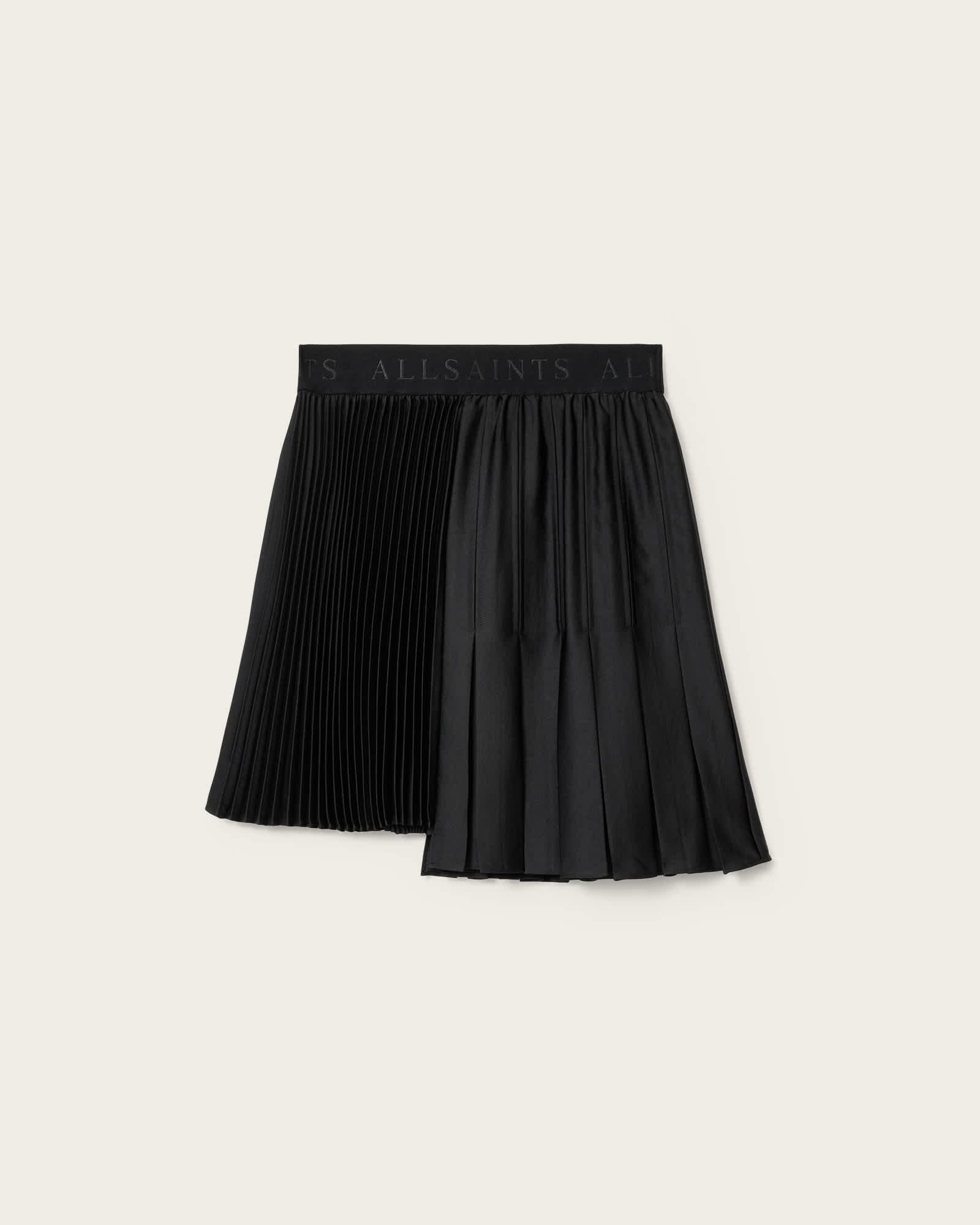 Jax Asymmetric Mini Skirt Black | ALLSAINTS US Product Image
