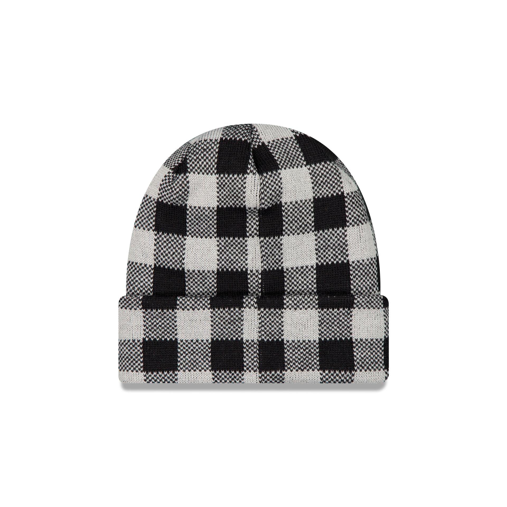 New Era Cap Tartan Check Navy Cuff Knit Hat Male Product Image