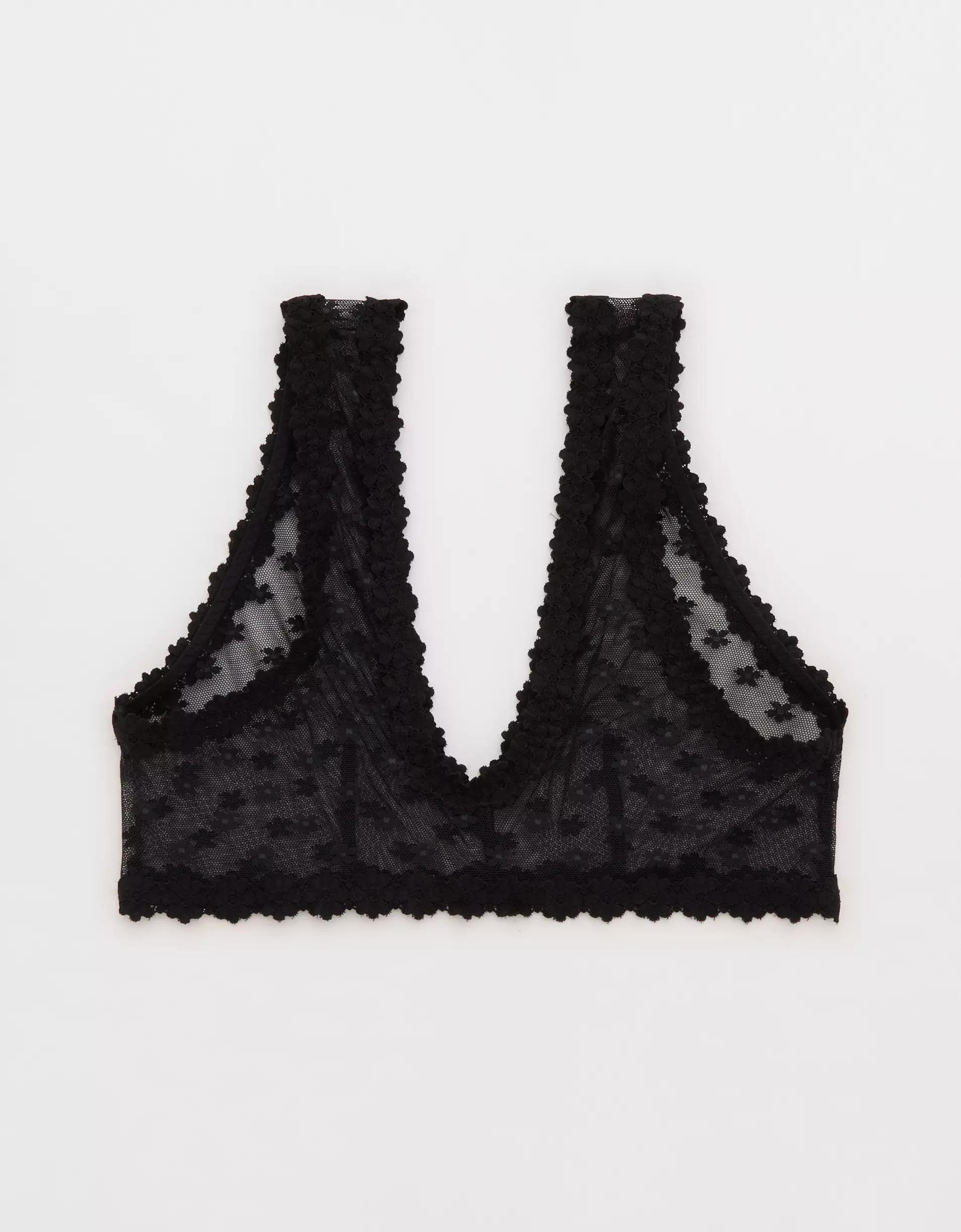 Show Off Daisy Mesh Plunge Bralette Women's Product Image