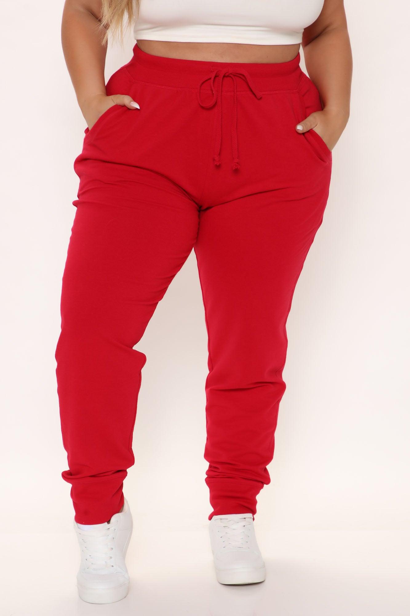 Latest And Greatest French Terry Jogger - Red Product Image