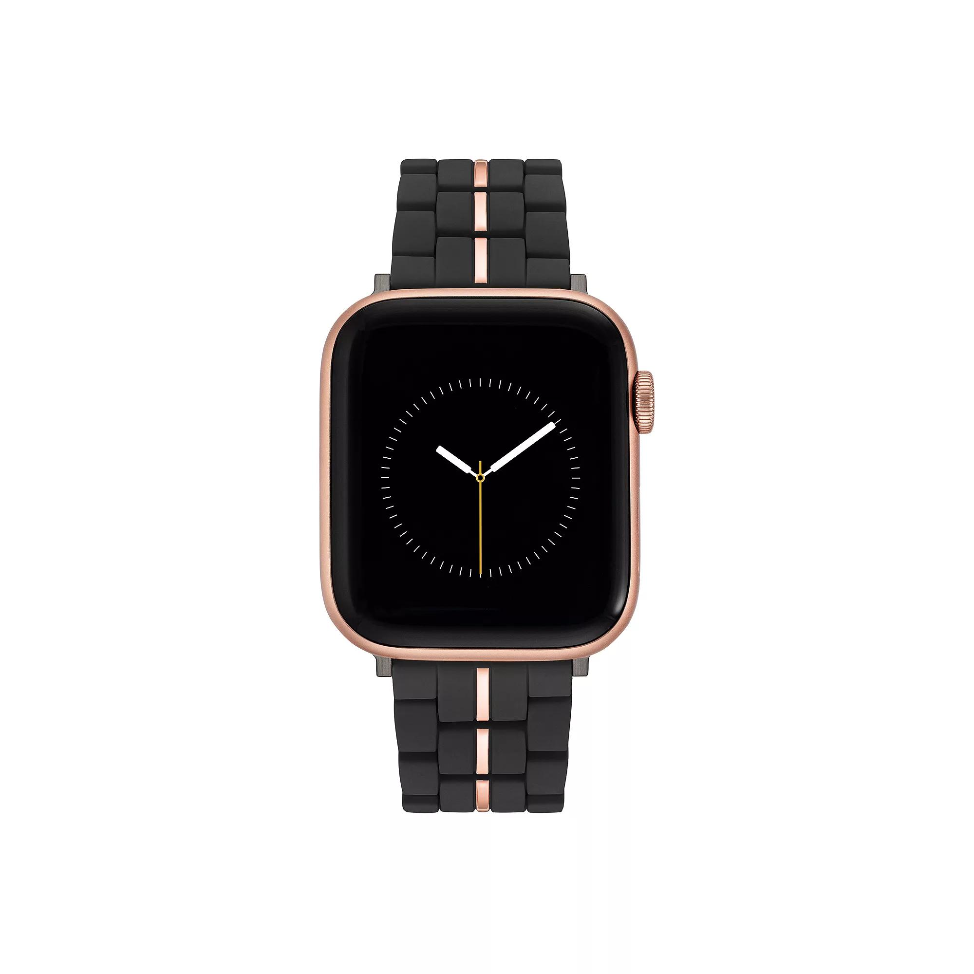 Nine West Women's Rubberized Link Bracelet designed for Apple Watch®, Size: Small, Gray Product Image