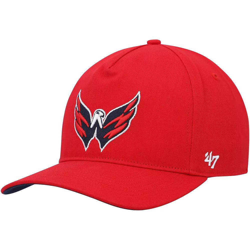 Men's '47 Red Washington Capitals Primary Hitch Snapback Hat Product Image