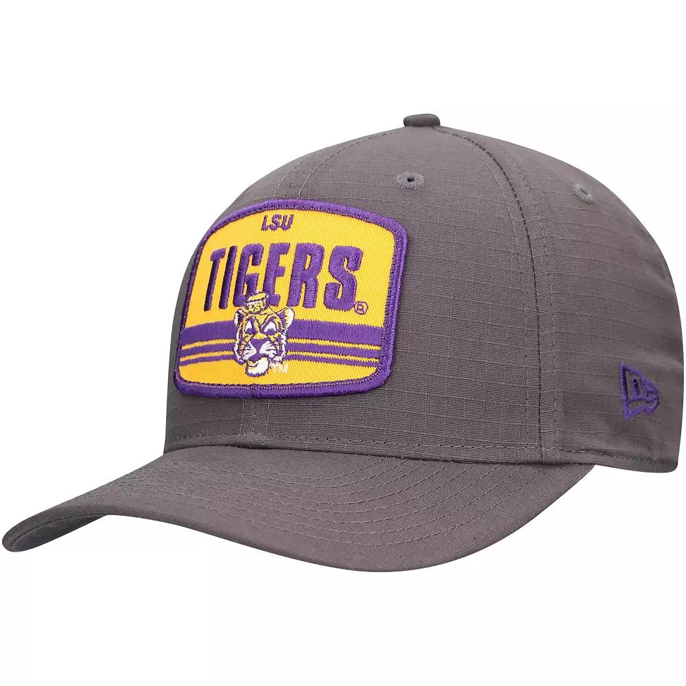 Men's New Era Charcoal LSU Tigers Team Elevated 9SEVENTY Adjustable Hat Product Image