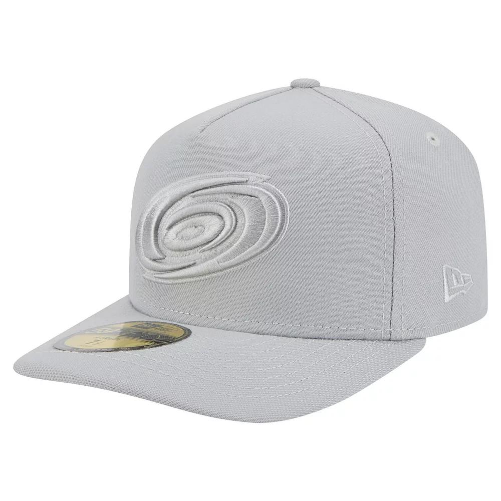 Men's New Era Gray Carolina Hurricanes Color Pack A-Frame 59FIFTY Fitted Hat, Size: 7 5/8, Grey Product Image