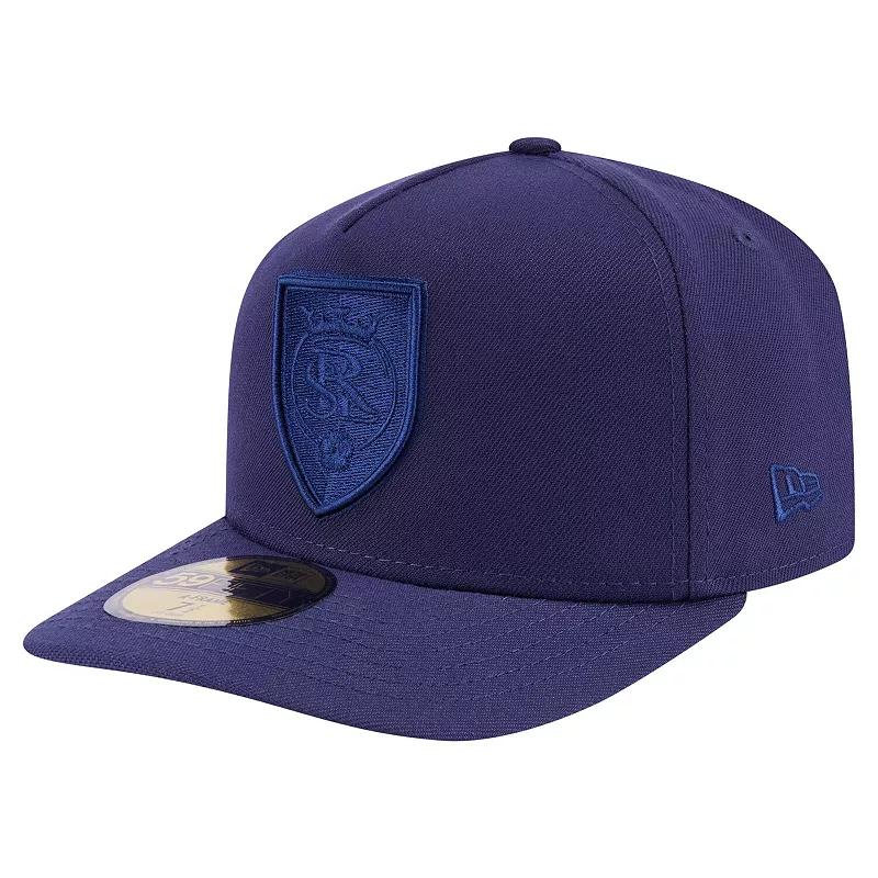 Men's New Era Navy Real Salt Lake Color Pack A-Frame 59FIFTY Fitted Hat,  Product Image