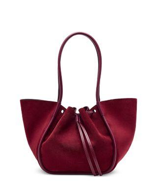 Large Ruched Tote in Suede Product Image