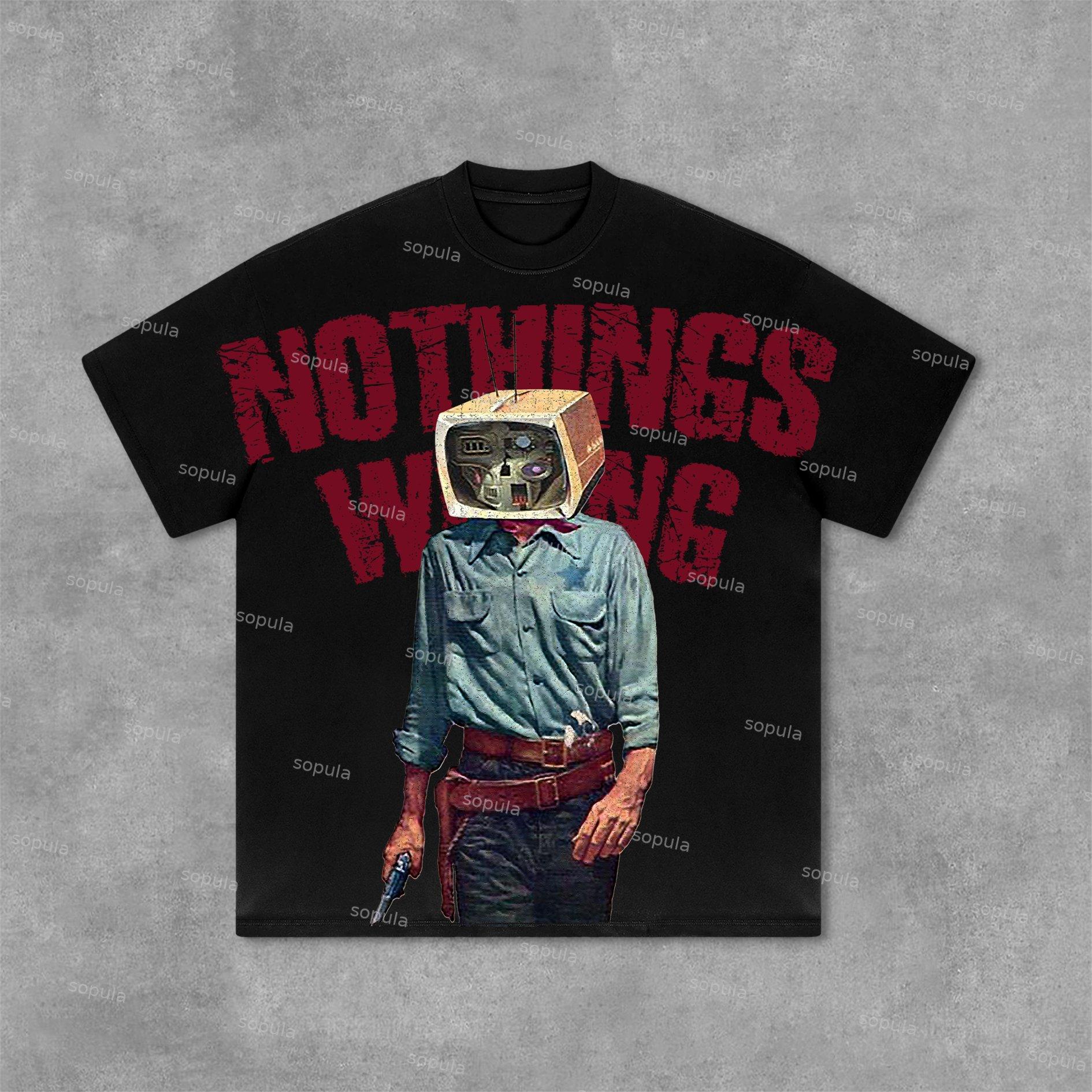 Sopula Men's Nothing Wrong Graphic Cotton T-Shirt Product Image