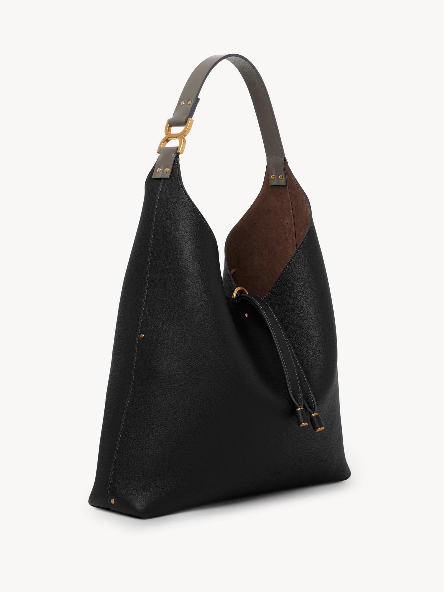 Marcie hobo bag in grained leather Product Image