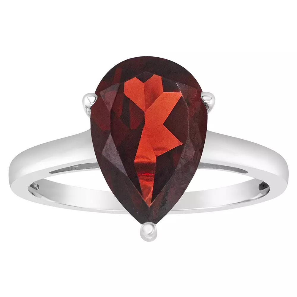 Alyson Layne 14k Gold Pear Cut Garnet Solitaire Ring, Women's, Size: 7 Product Image