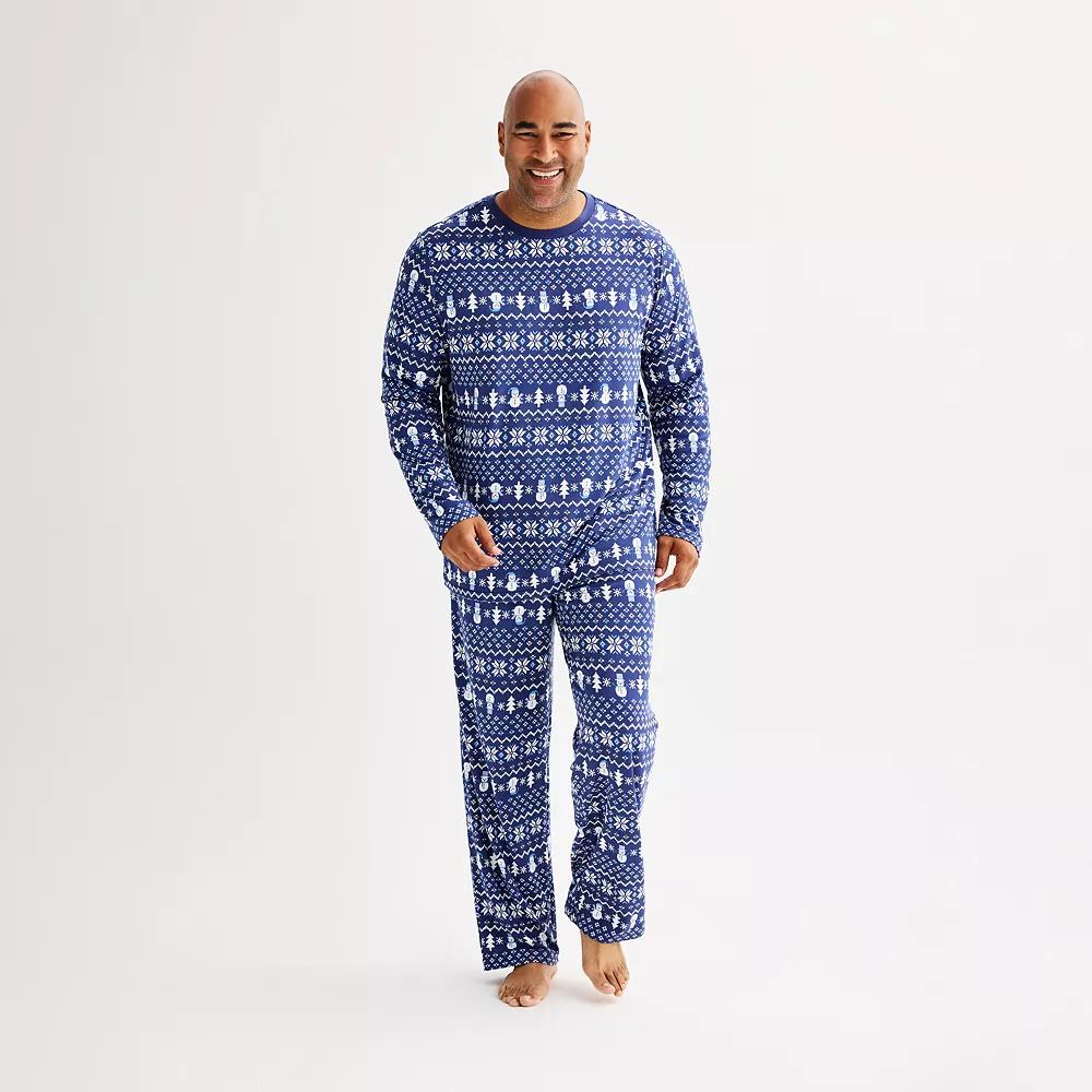 Big & Tall Jammies For Your Families® Winter Fairisle Pajama Top & Pajama Bottoms Set, Men's, Size: 4XB Product Image