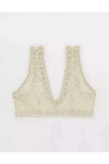 Show Off Daisy Mesh Plunge Bralette Women's Product Image