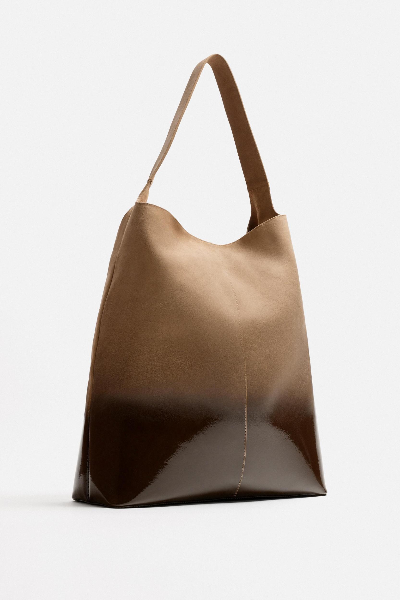 LACQUERED LEATHER SHOPPER BAG Product Image