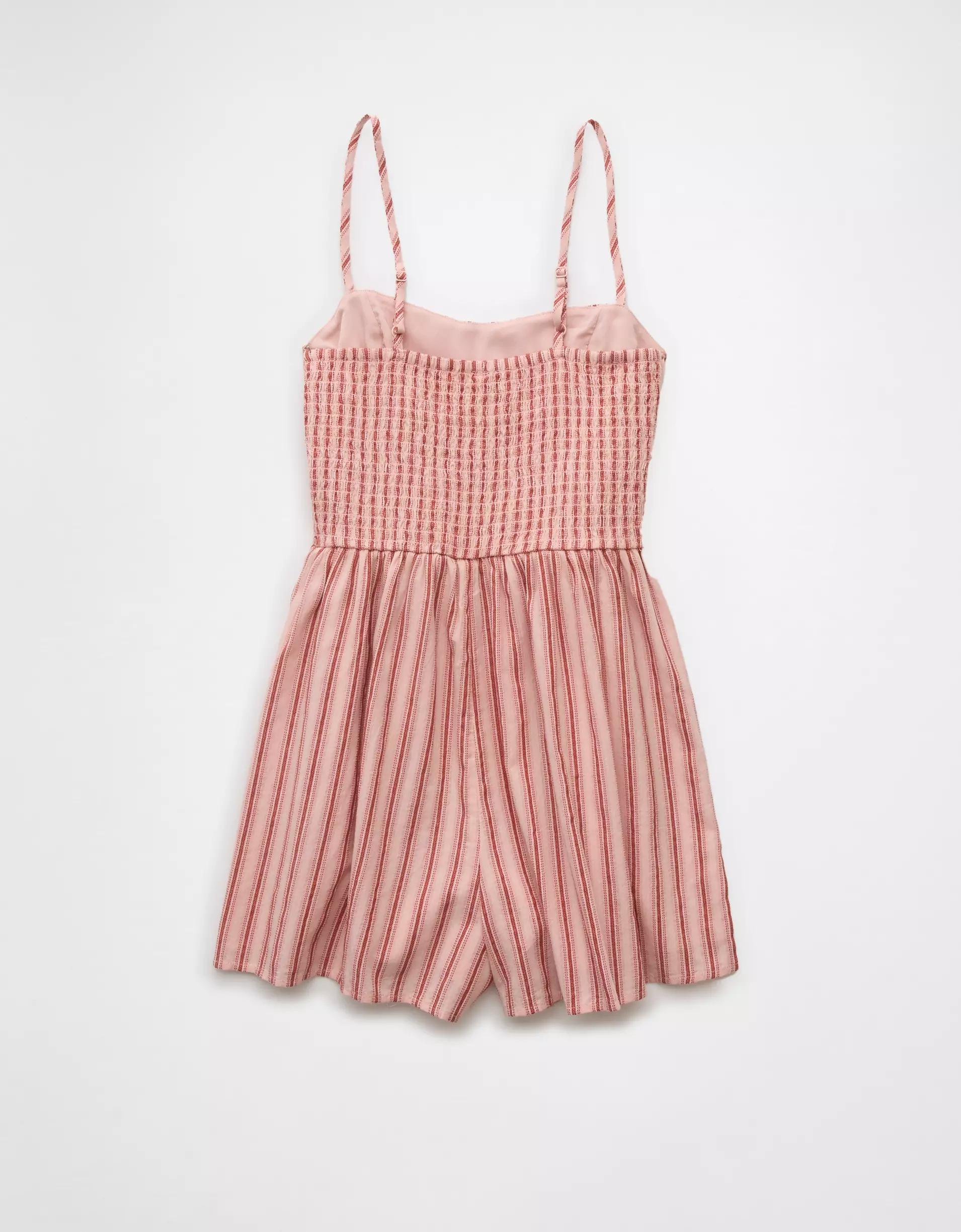 AE Smocked Square Neck Romper Product Image