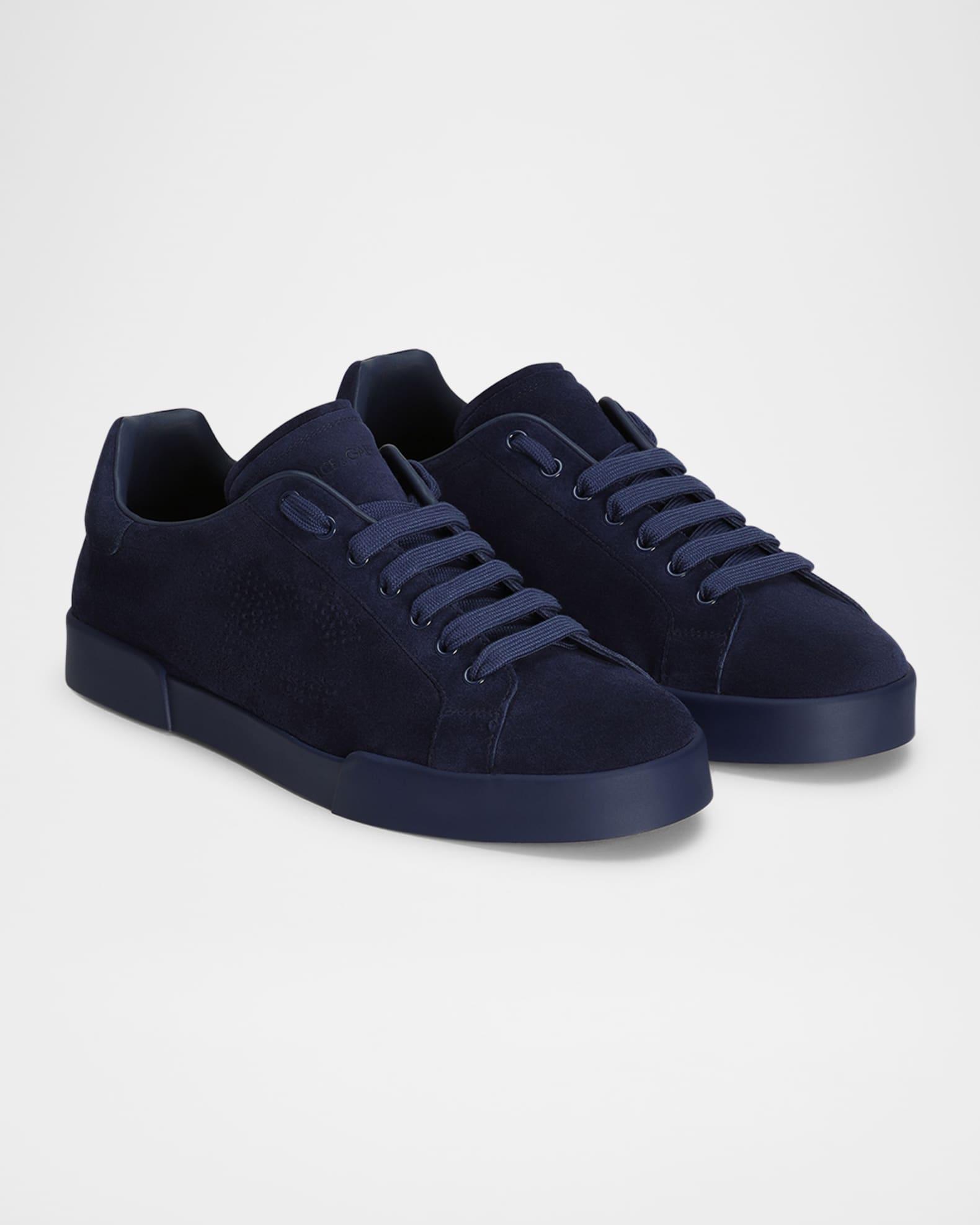 Men's Suede Perforated DG Low-Top Sneakers Product Image