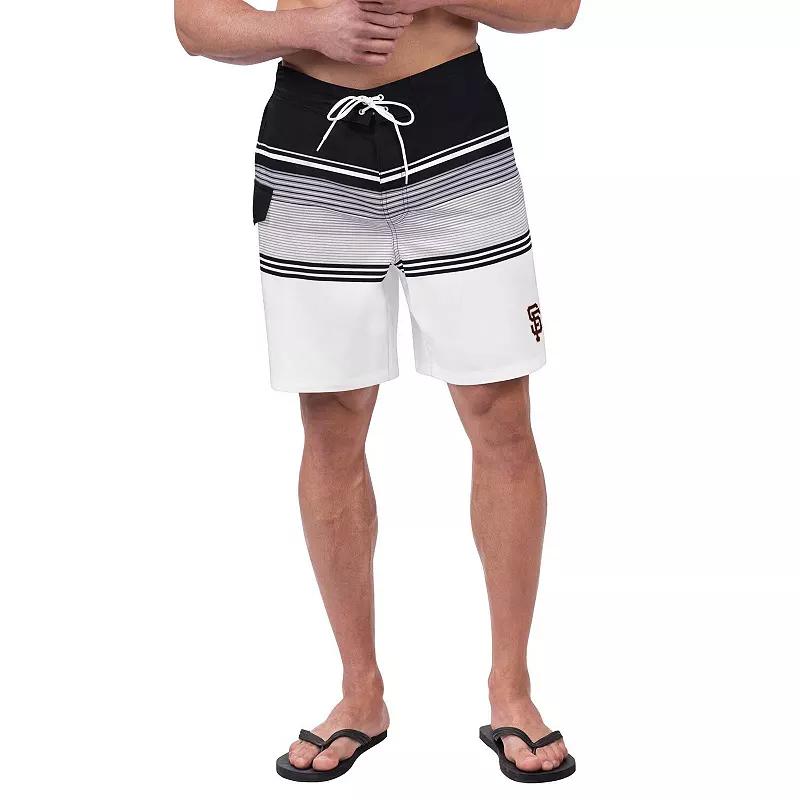 Men's G-III Sports by Carl Banks Navy/White Cleveland Guardians Jump Shot Volley Board Shorts,  Product Image