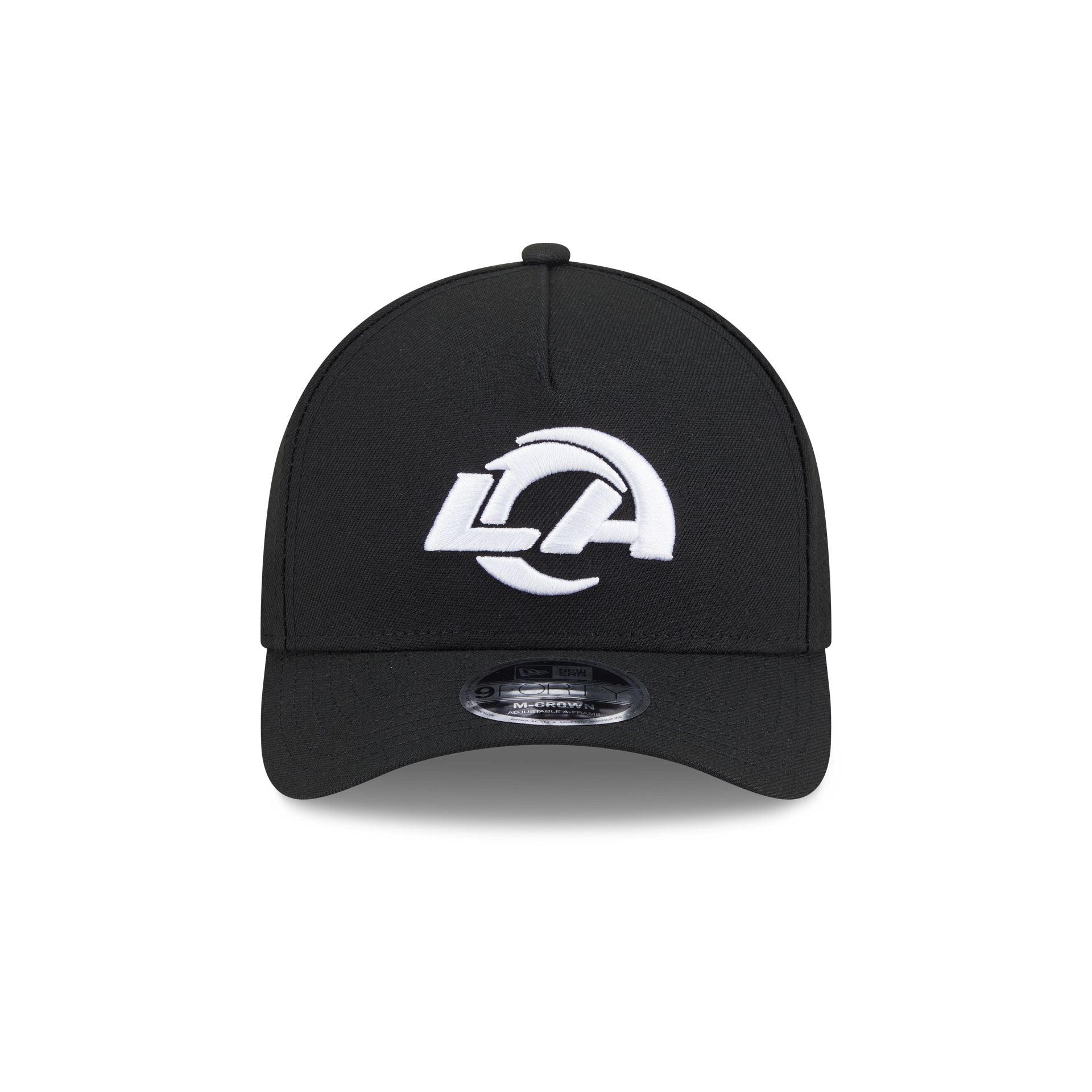 Los Angeles Rams Black & White 9FORTY M-Crown A-Frame Snapback Hat Male Product Image