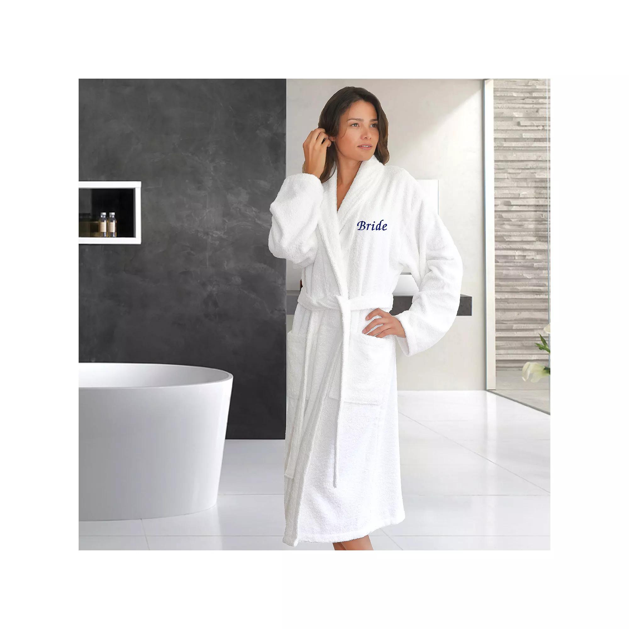 Linum Home Textiles "Bride" Embroidered Cotton Terry Bathrobe, Women's,  Product Image