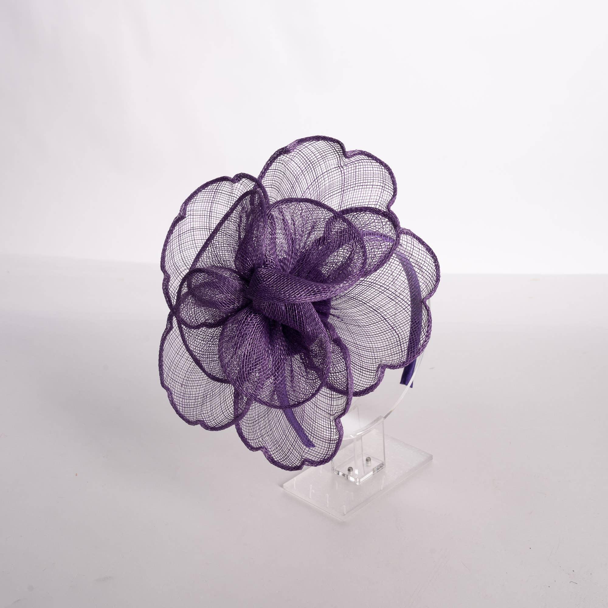 Sinamay Peony Pedal Narrow Headband Fascinator Product Image