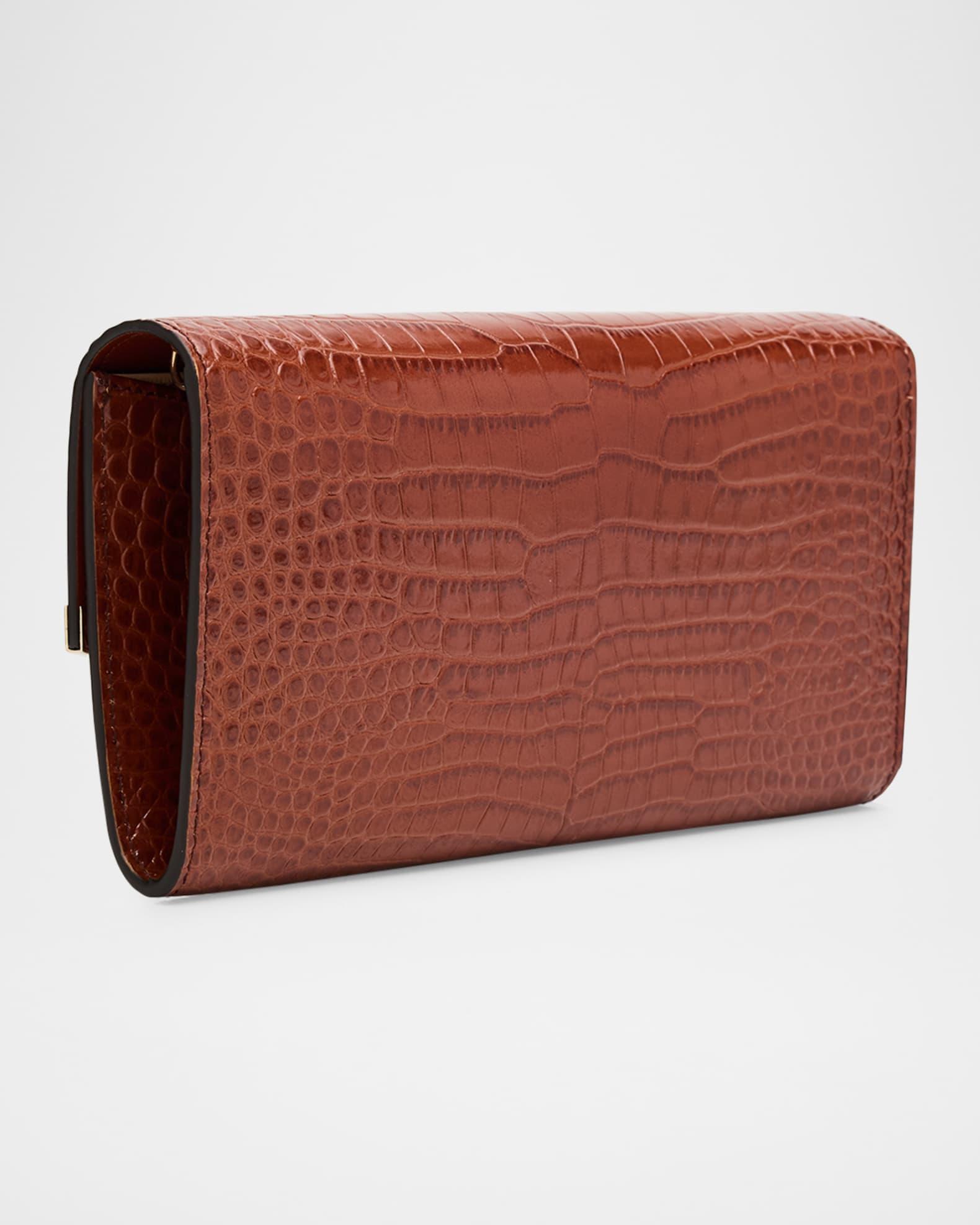 Emmie Embossed Leather Clutch Bag Product Image