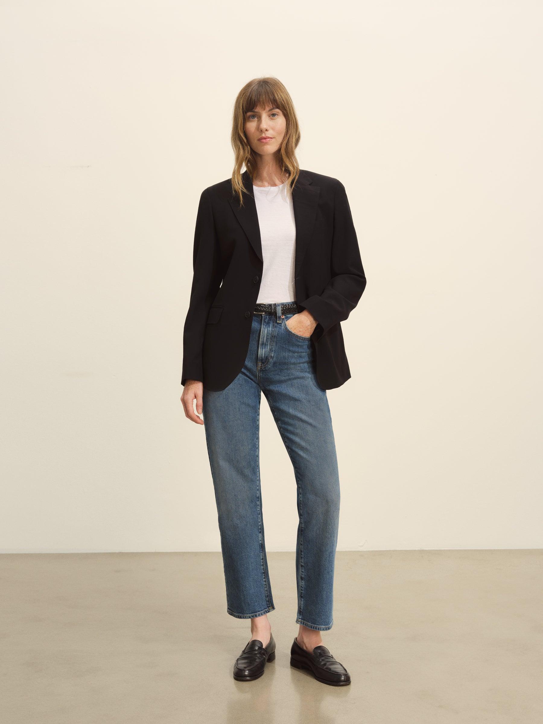 Storm  ink cotton fleece-back zip through hoodie Product Image