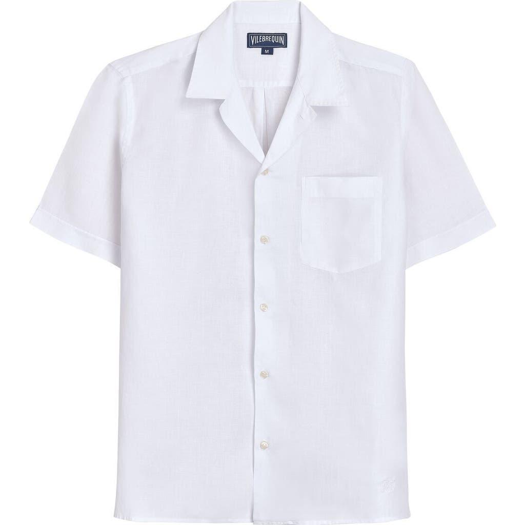 Vilebrequin Men's Linen Solid Bowling Shirt Product Image