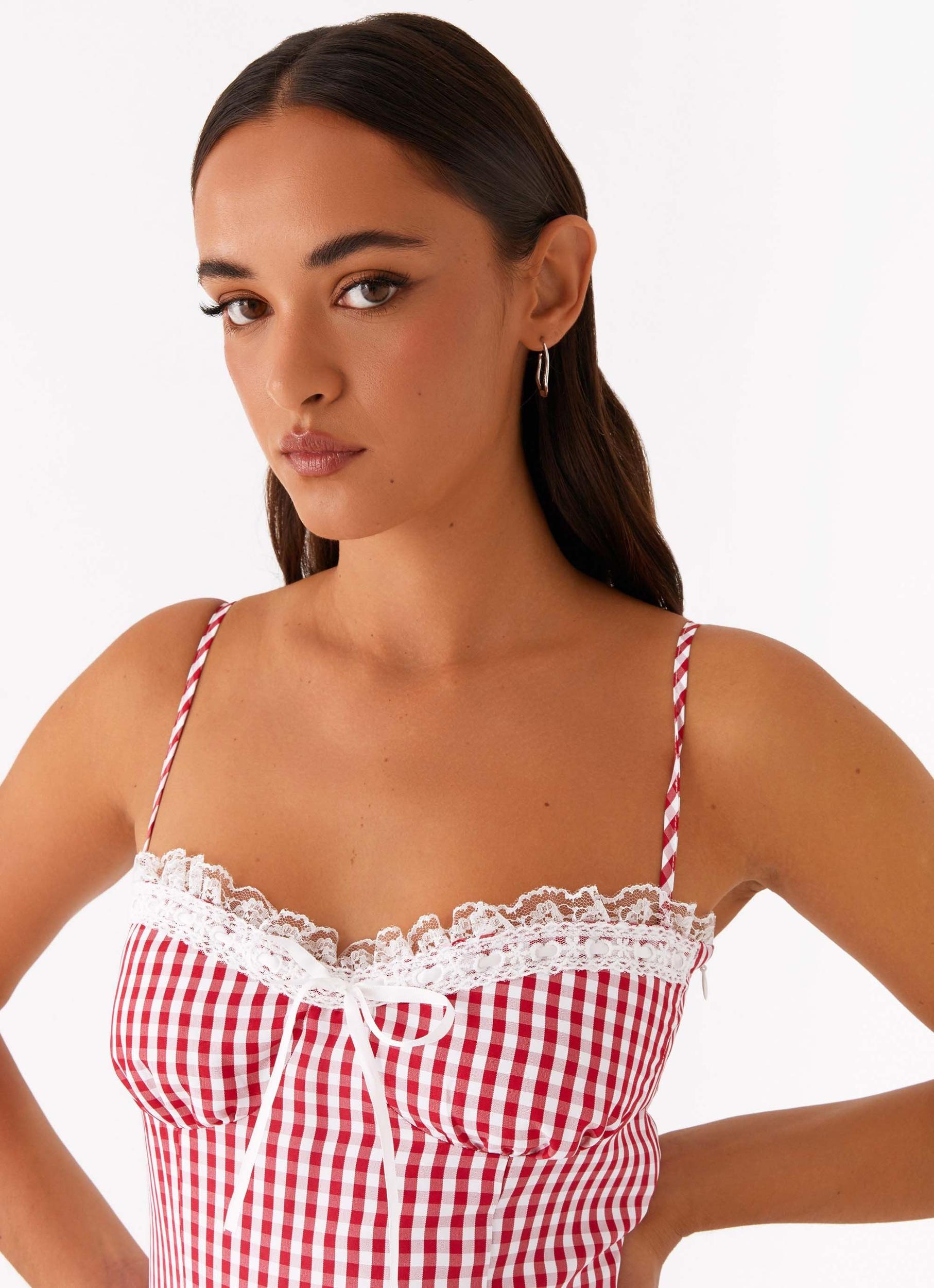 Bellissima Bustier Mini Dress - Red Product Image