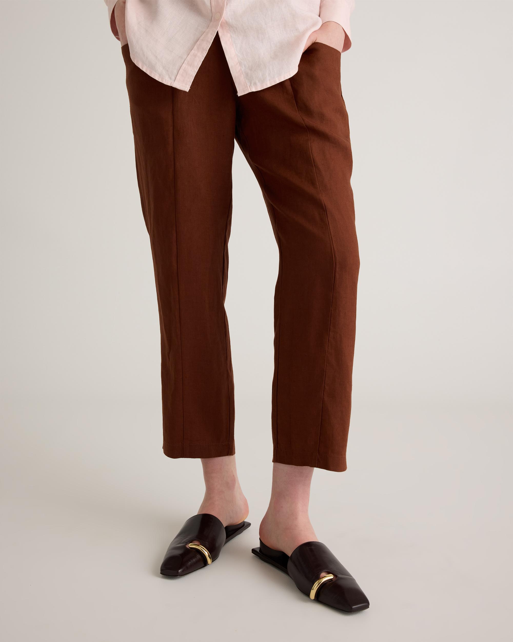 Quince | Women's 100% European Linen Tapered Ankle Pants Size XS Product Image