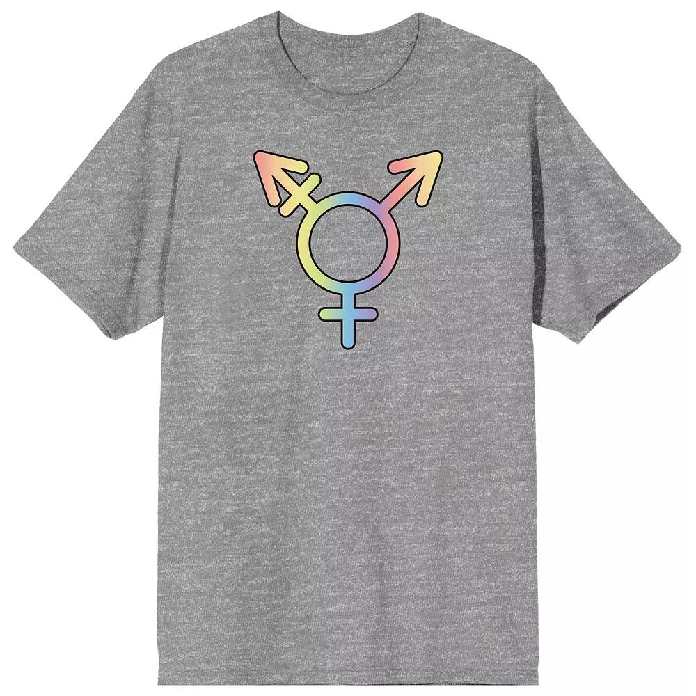 Men's Pride Symbol Tee, Size: Medium, Gray Product Image