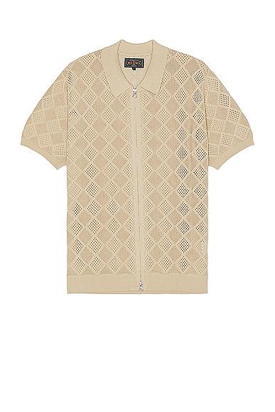 Zip Knit Polo Mesh Product Image