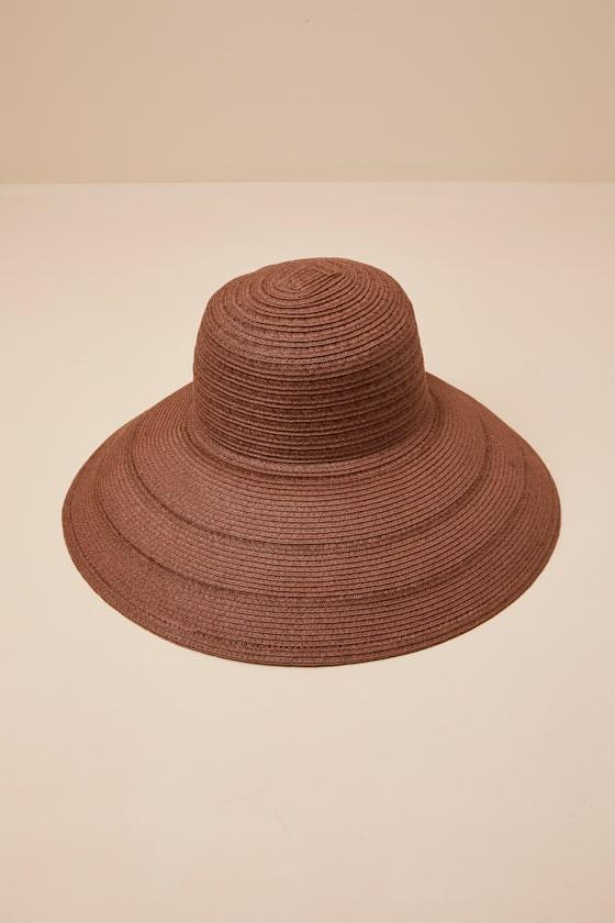 Newport Brown Woven Sun Hat Product Image