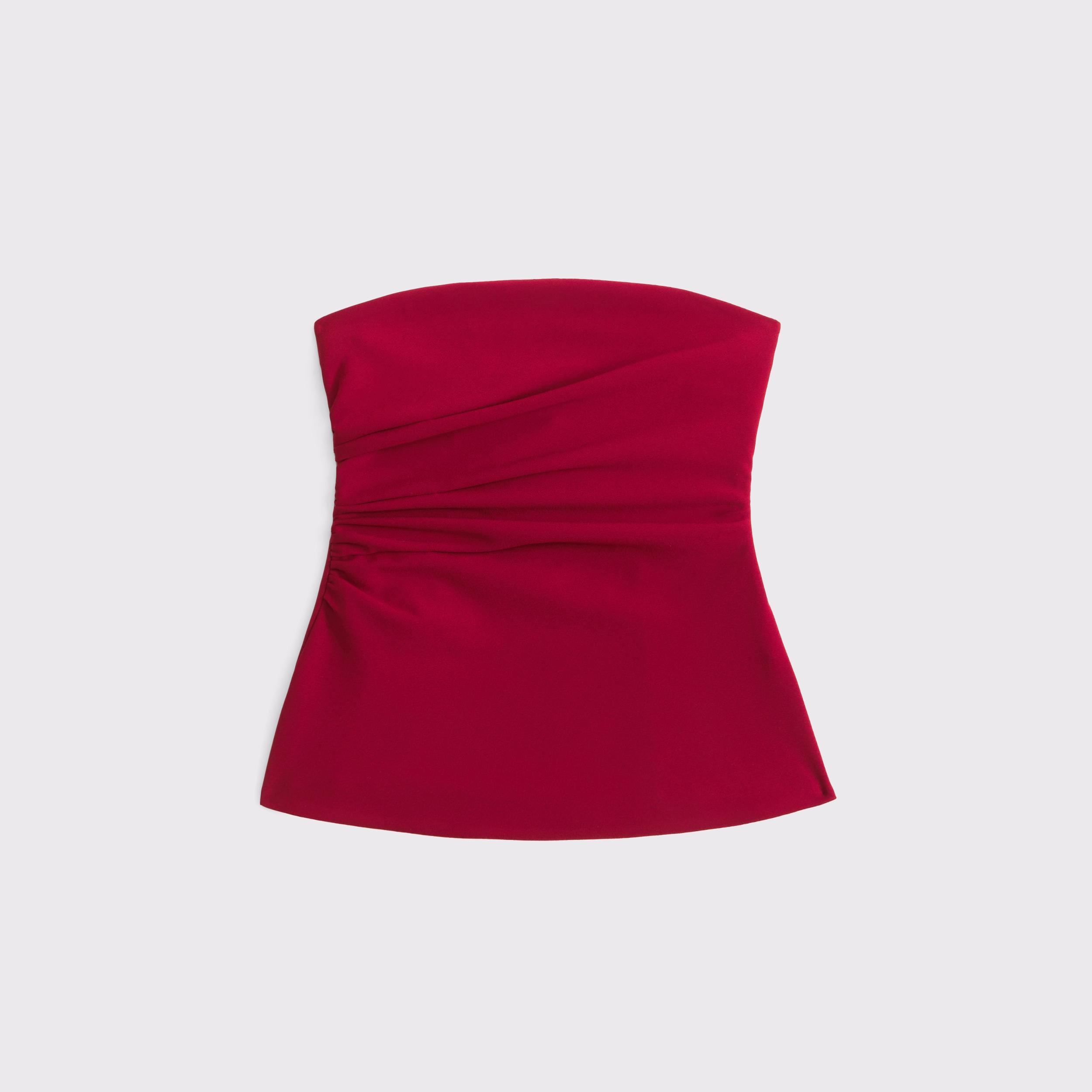 Strapless Side Ruched Top Product Image